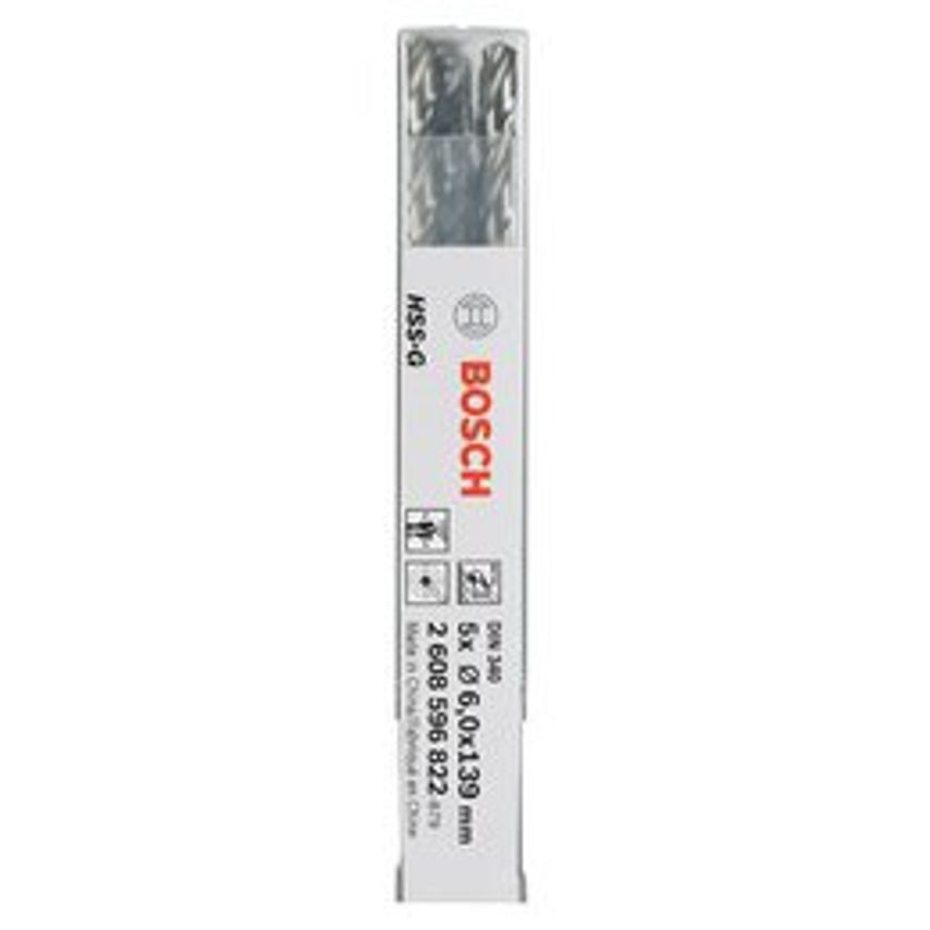 2608596822 (PK-5) 6.0x91x139mmHSS-G Drill Bit DIN340