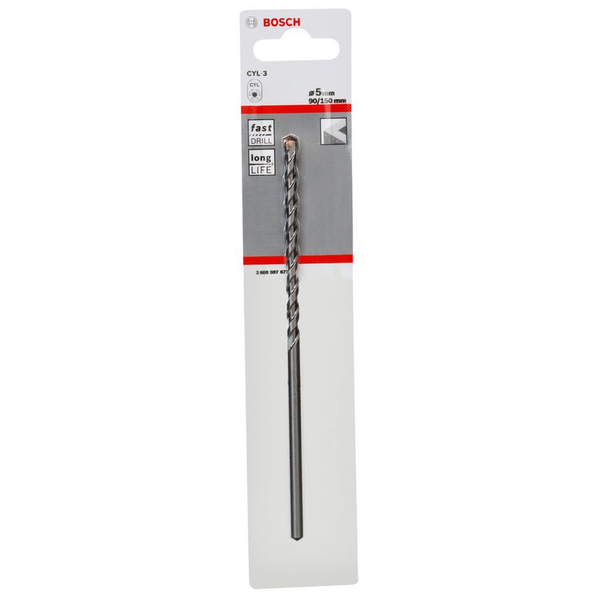2608597677 CYL-3 Silver Percussion Masonry Drill Bit - 5 x 90 x 150mm