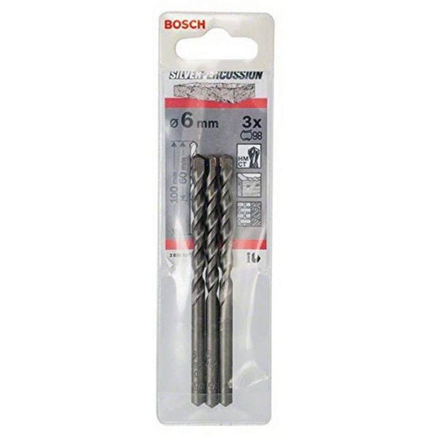 2608597706 6 x 60 x 100mm Silver Percussion Drill