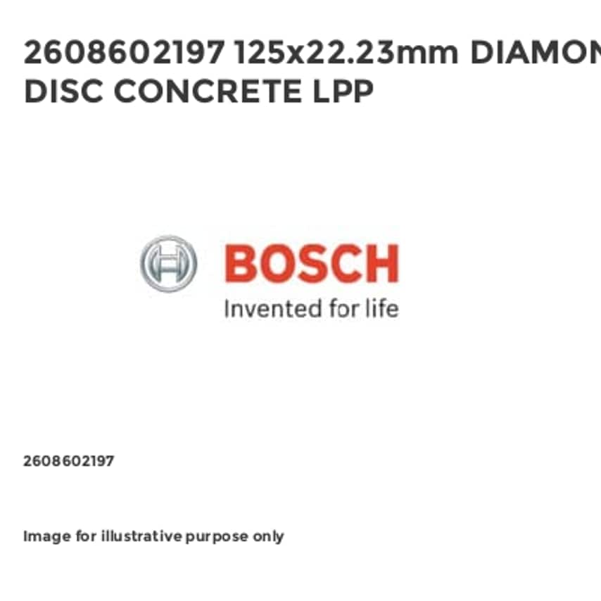 2608602197 125x22.23mm Diamond Disc Concrete LPP