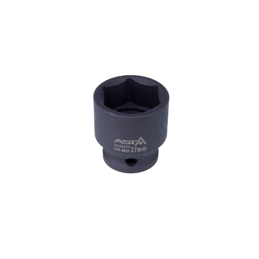 27mm 1/2" Drive Short Impact Socket 6 Point (6PT) Heavy Duty 42mm Length