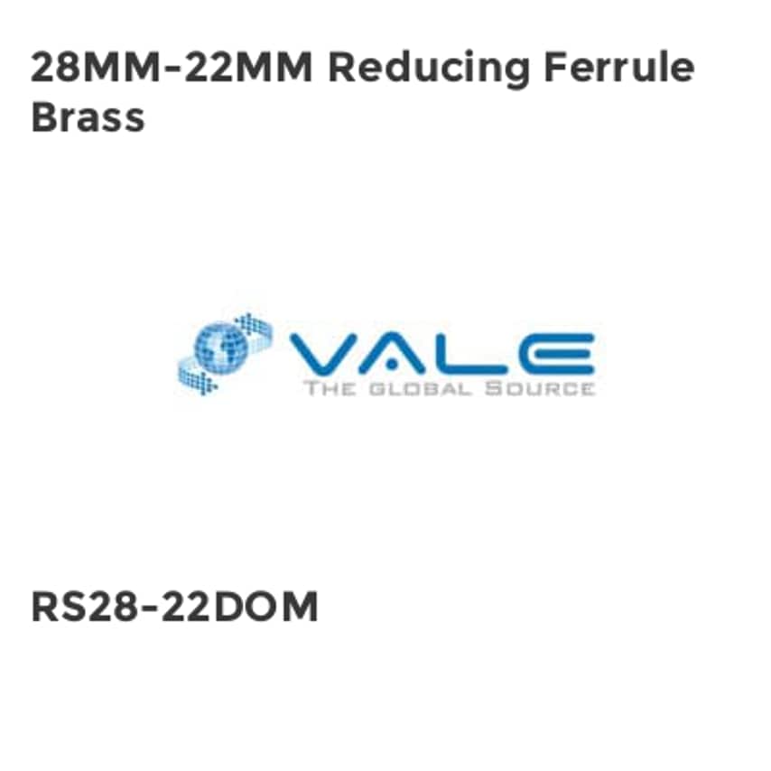 28MM-22MM Reducing Ferrule Brass