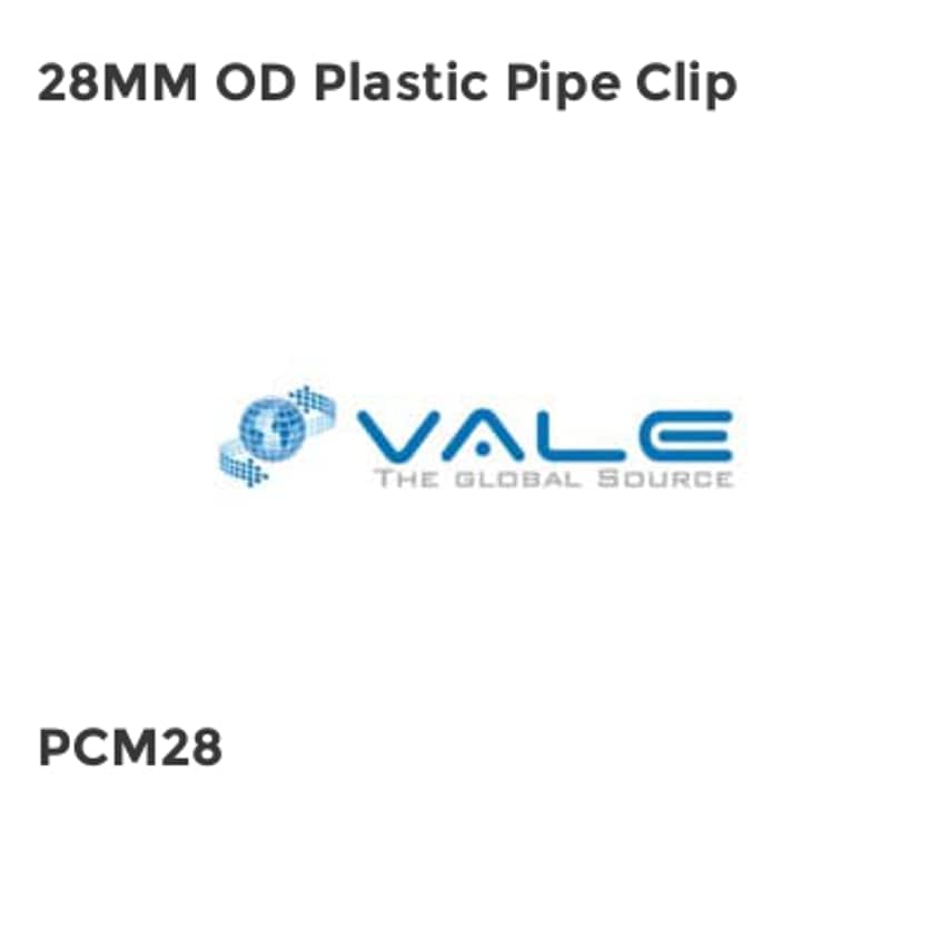 28MM OD Plastic Pipe Clip PCM28