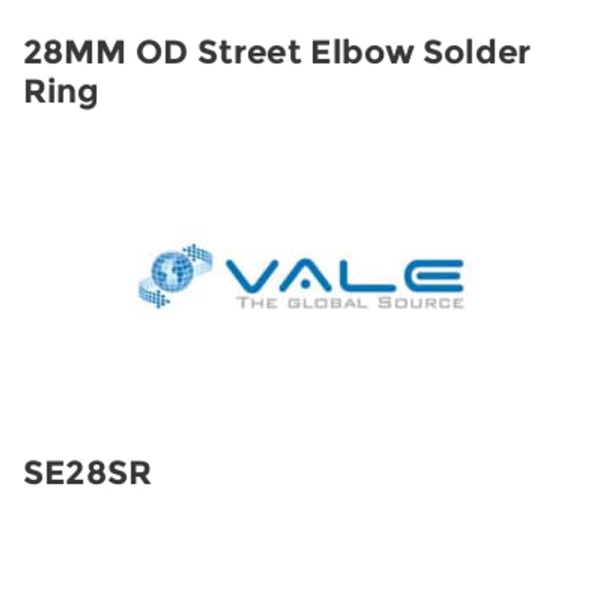 28MM OD Street Elbow Solder Ring SE28SR