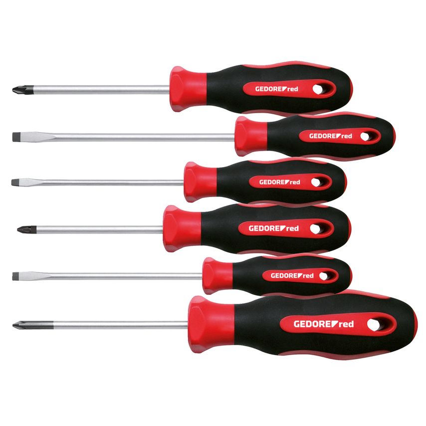 2C-handle-screwdriver set PZ+SL 6pcs