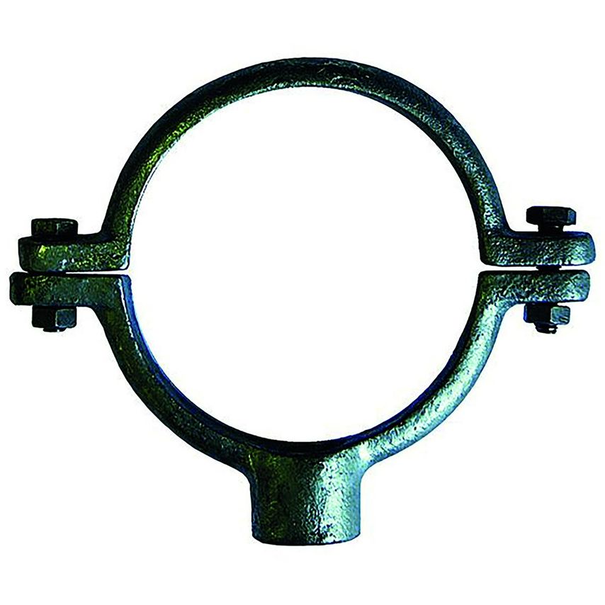 2 1/2in (65mm) Single M12 Tapping Pipe Ring Black - BSTP40