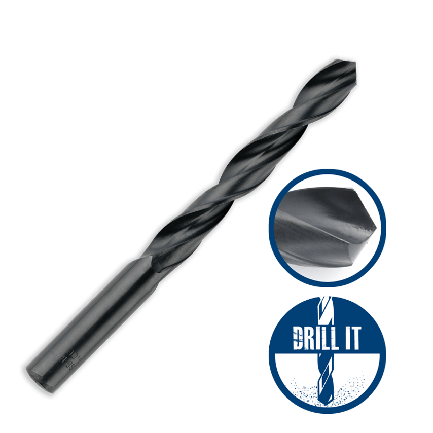 2 PC Wallet - 1.0 HSS Drill Bits - Roll Forged - Ctc 82075060