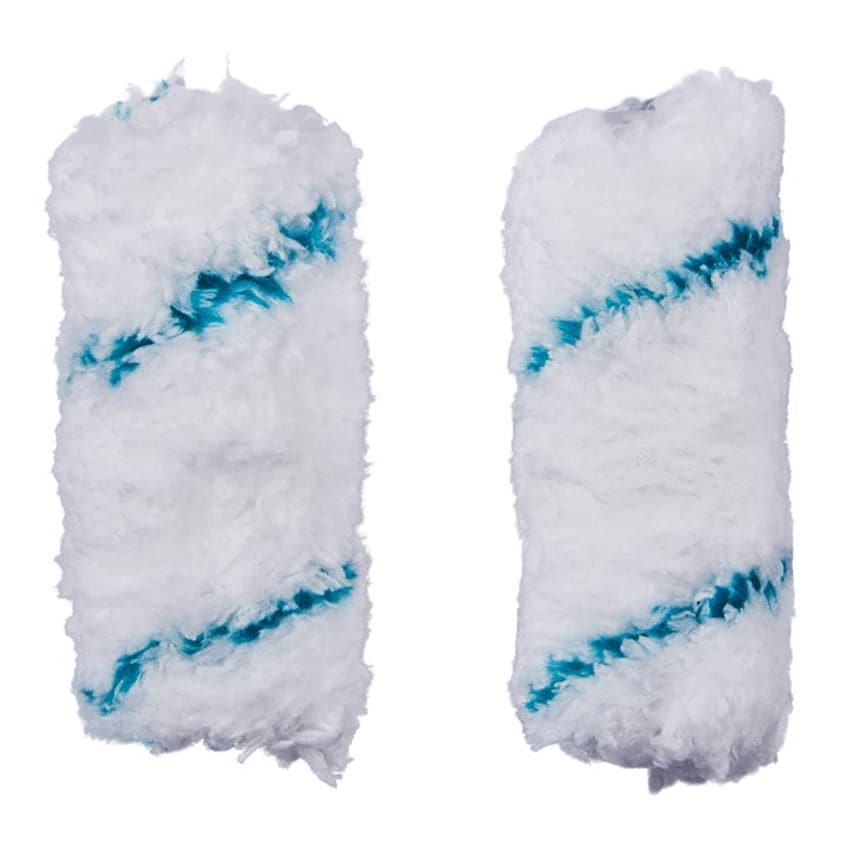 2 Piece 100mm (4") Long Pile (18mm) Roller Sleeve - Micro-Fibre
