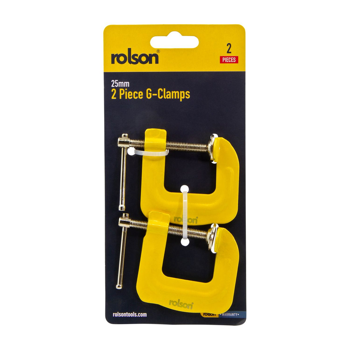 2 Piece 25mm Sheet Steel G-Clamp