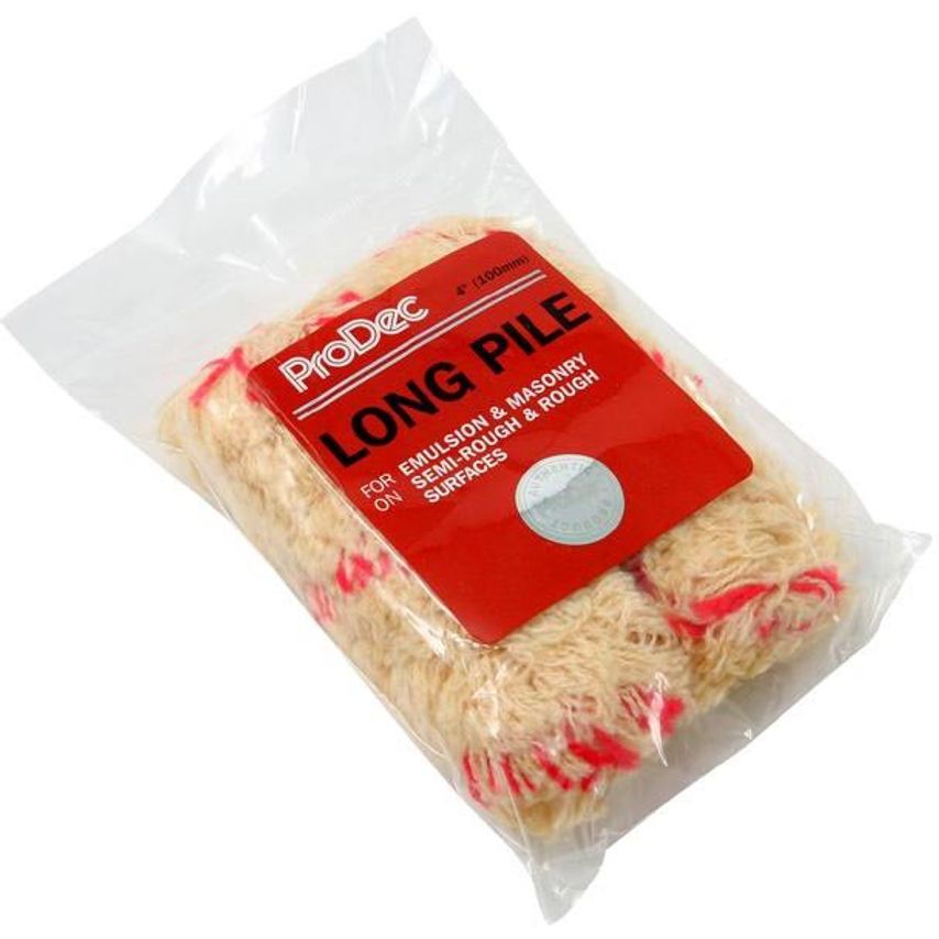 2 Pk 4"/100Mm Long Pile Mini Roller Refills