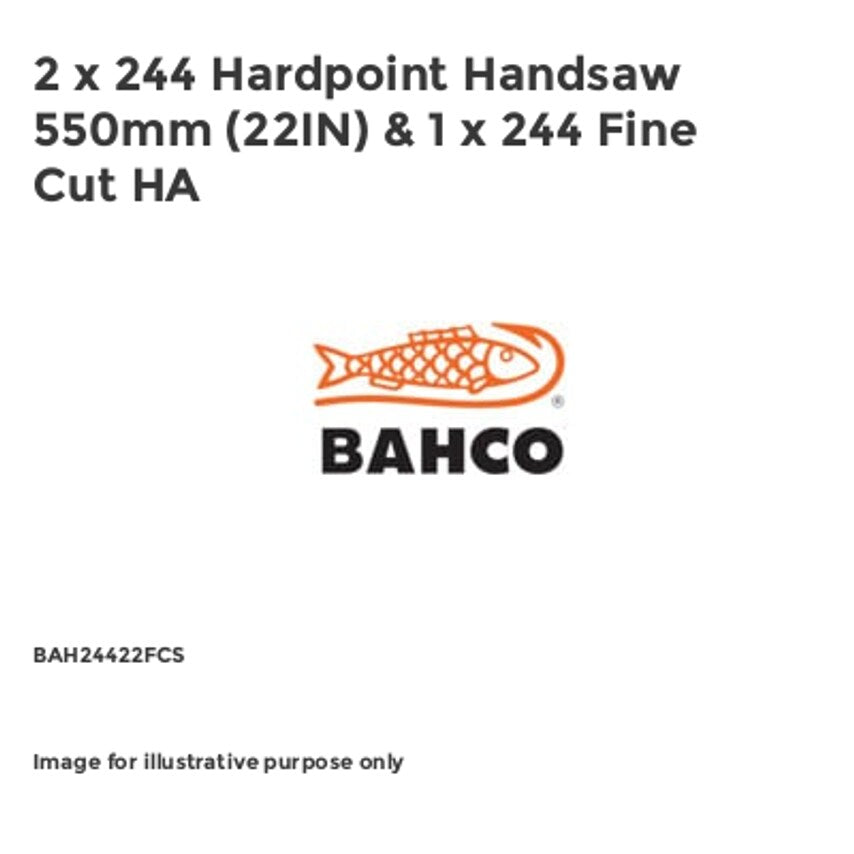 2 x 244 Hardpoint Handsaw 550mm (22IN) & 1 x 244 Fine Cut HA BAH24422FCS