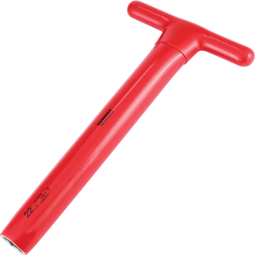 300 x 22mm Insulated T-Socket Wrench 1000 V - DIN 7440