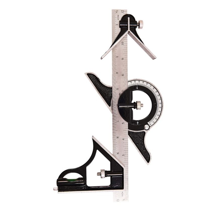 300mm (12") Combination Square and Protractor