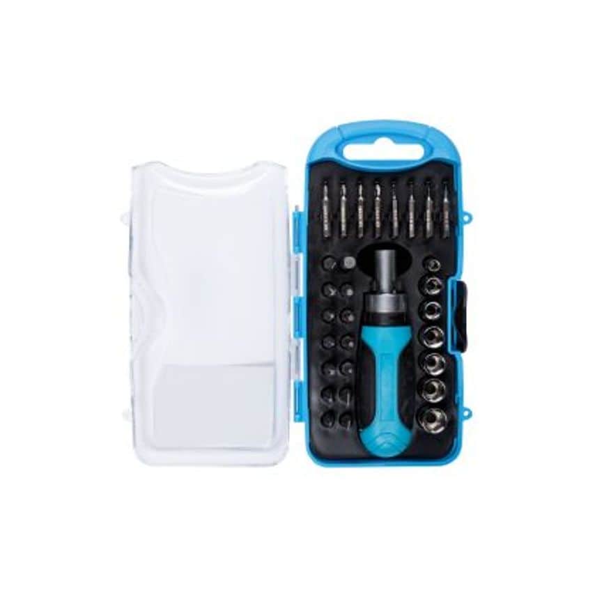 30PCE Ratchet Screwdriver and Socket Set