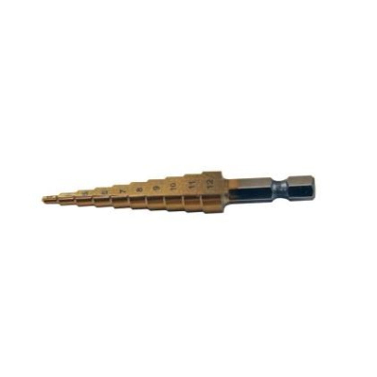 3-12mm Step Drill Titanium 1/4in Hex Shank