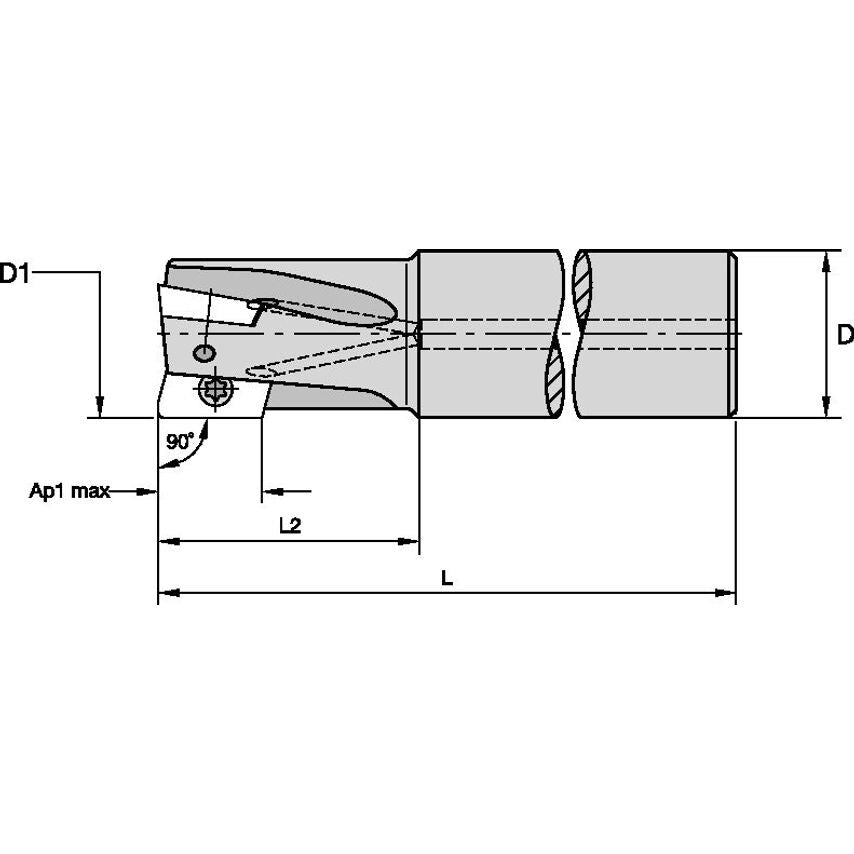 32A03R050A25SED18 Mill 1-18 End Mill 90 D 32 Z