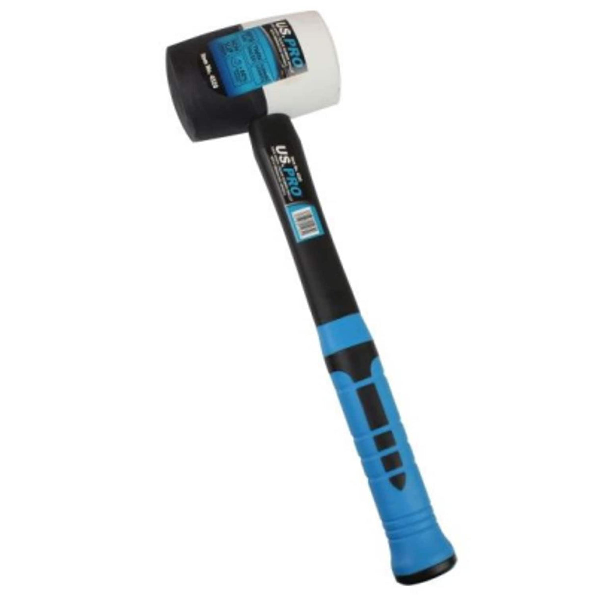 32OZ White/Black Rubber Mallet with Fibreglass Handle