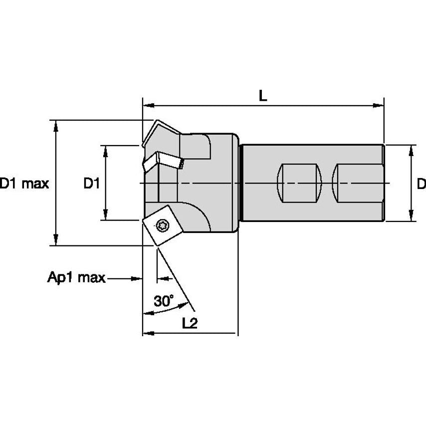 32Y3R038B32SSP12 Facing Mills 30 SP..1204 D=32
