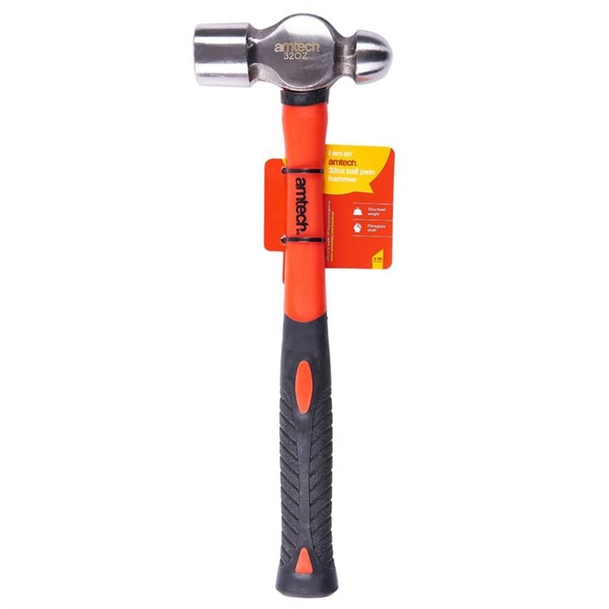 32oz (1kg) Ball Pein Hammer with Fibreglass Shaft