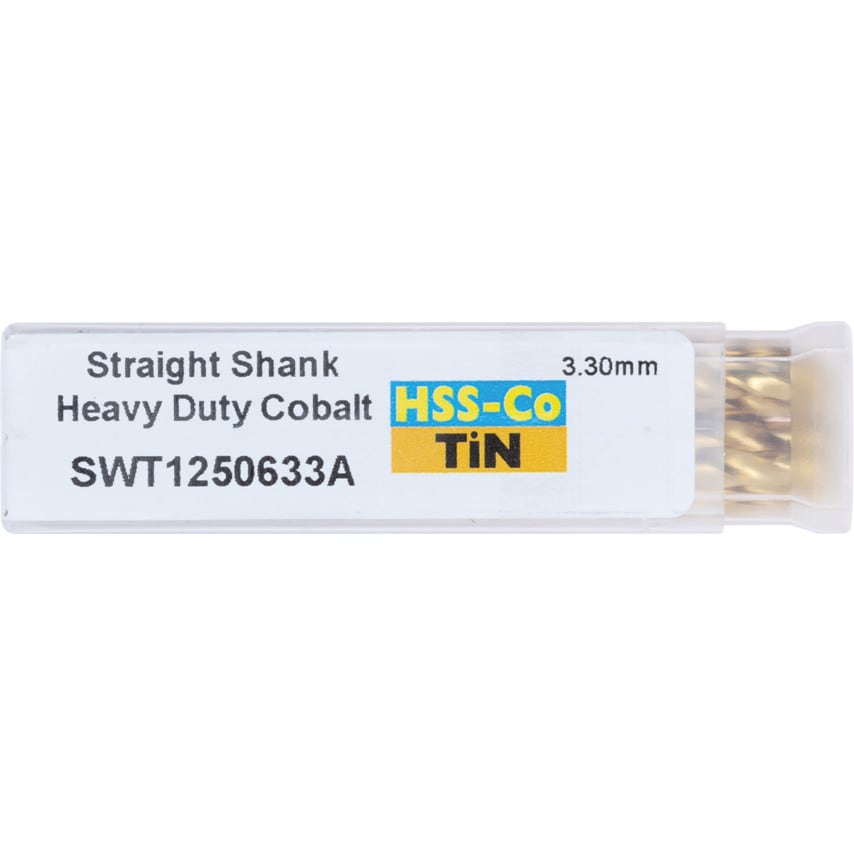3.30MM Heavy Duty Cobalt + TiN Drill