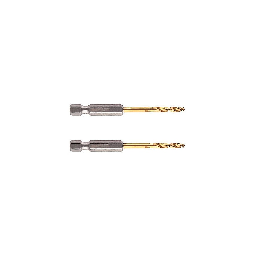 3.30mm Red-Hex (1/4"HEX) Shockwave Hssg TiN Drill (PK-2)