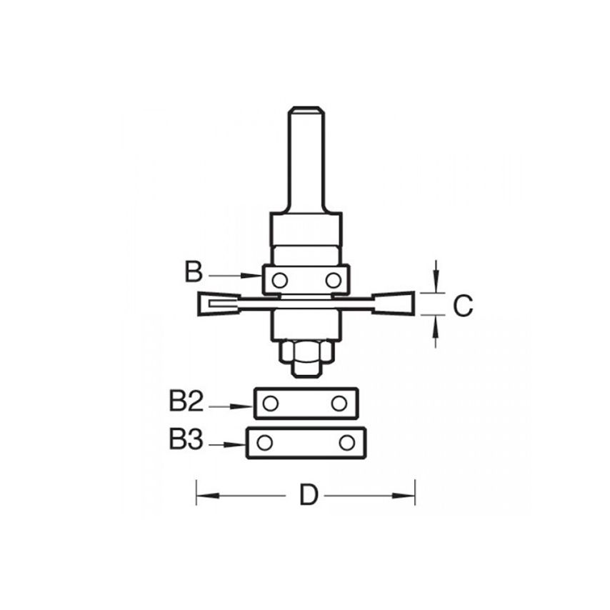 342 x 1/4 TCT Bearing Guided Biscuit Jointer 4.0 x 40mm TRE34214TC