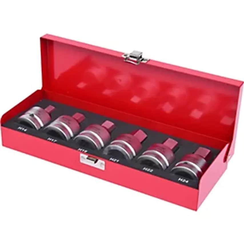 3/4'' Impact Bit Socket Set 6 Parts 14 - 24 mm
