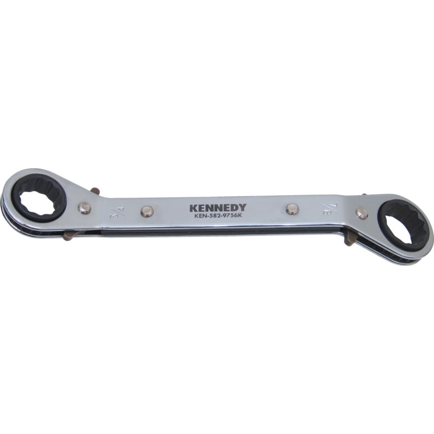 3/4" x 7/8" Offset Ratchet Ring Spanner