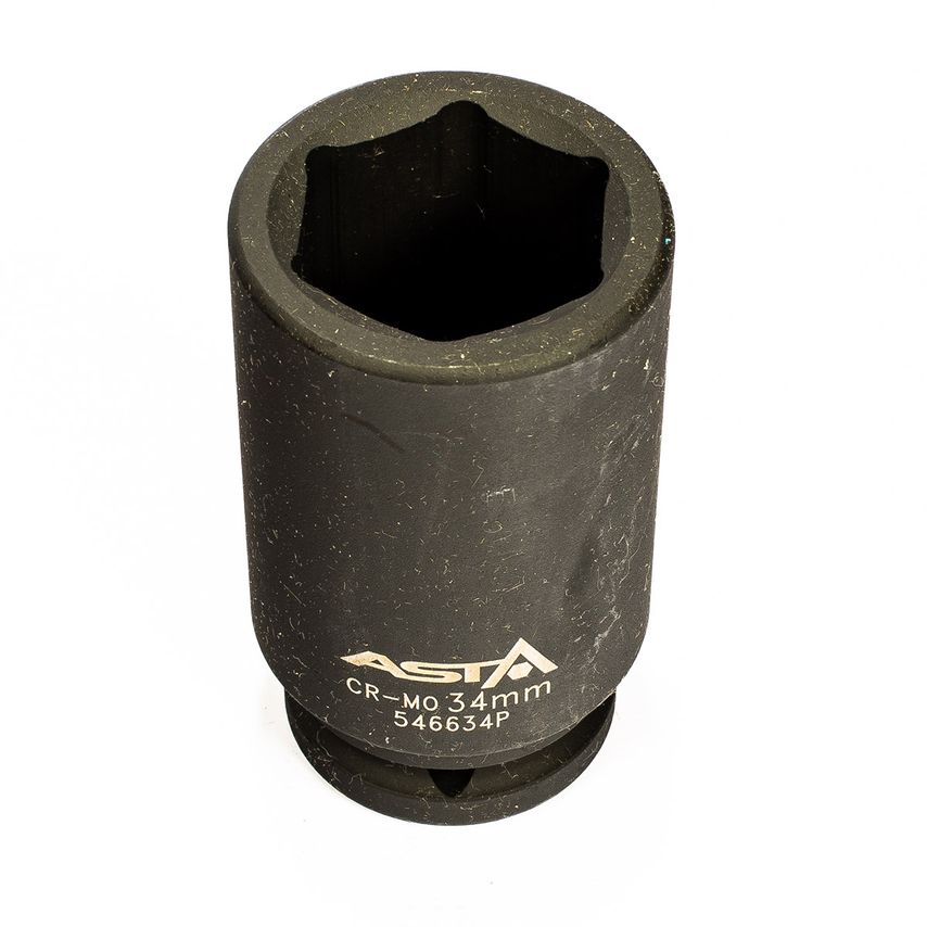 34mm 3/4" Drive Long Impact Socket 6 Point (6PT) Heavy Duty 90mm Length