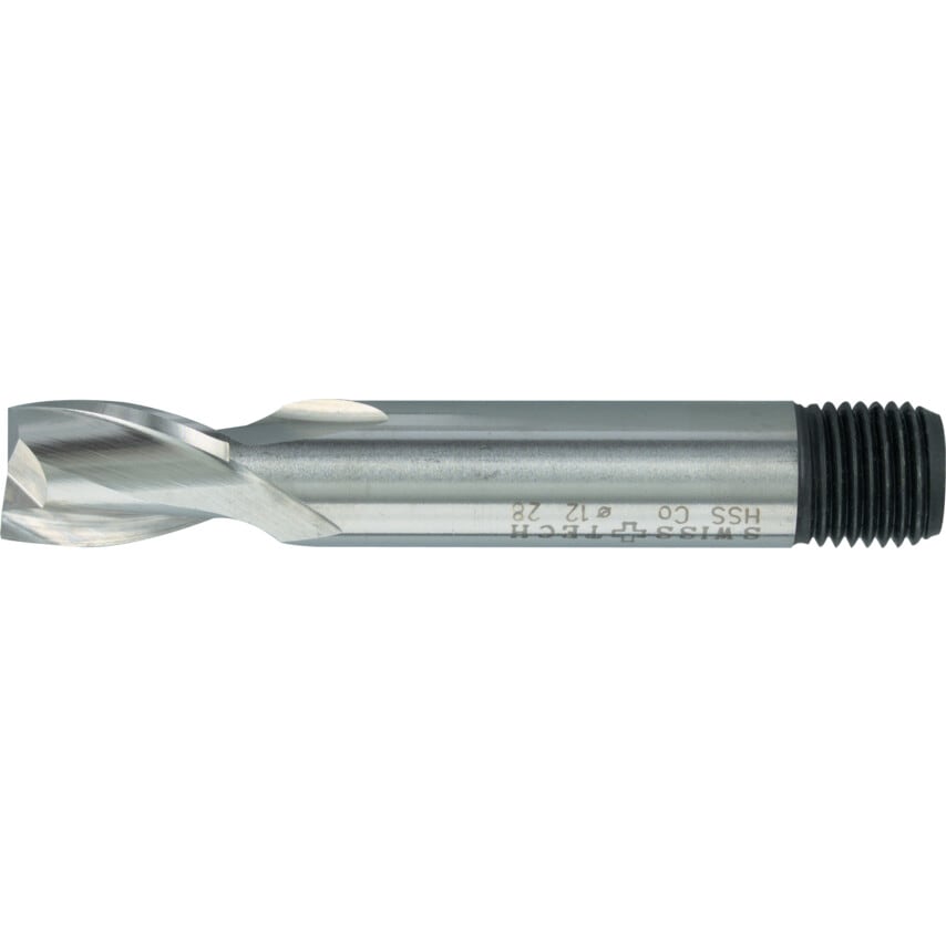 3.5MM HSS-Co 8% Threaded Shank Short Series Slot Drills - Uncoated
