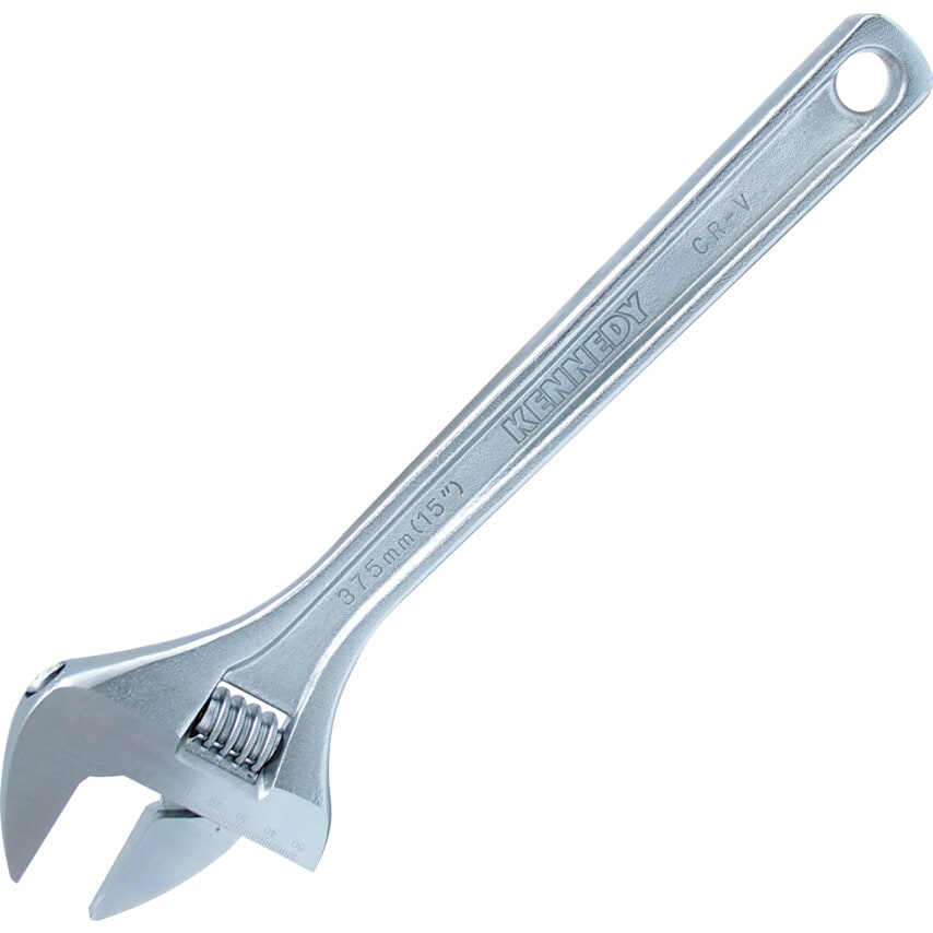 375mm/15" Chromed Finish Adjustable Wrench