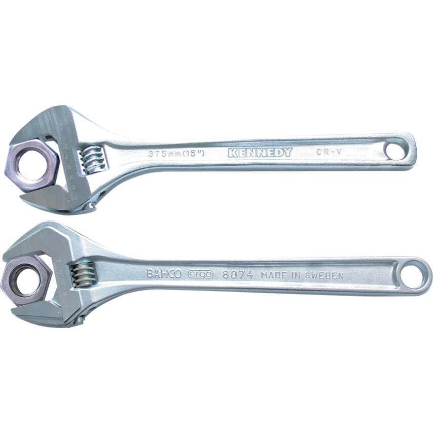 375mm/15" Chromed Finish Adjustable Wrench