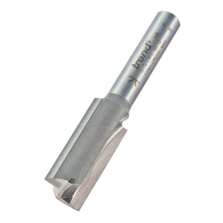 3/7 11.0mm Professional TCT 2 Flute Straight Cutter with Plunge Centre Tip 1/4" Shank
