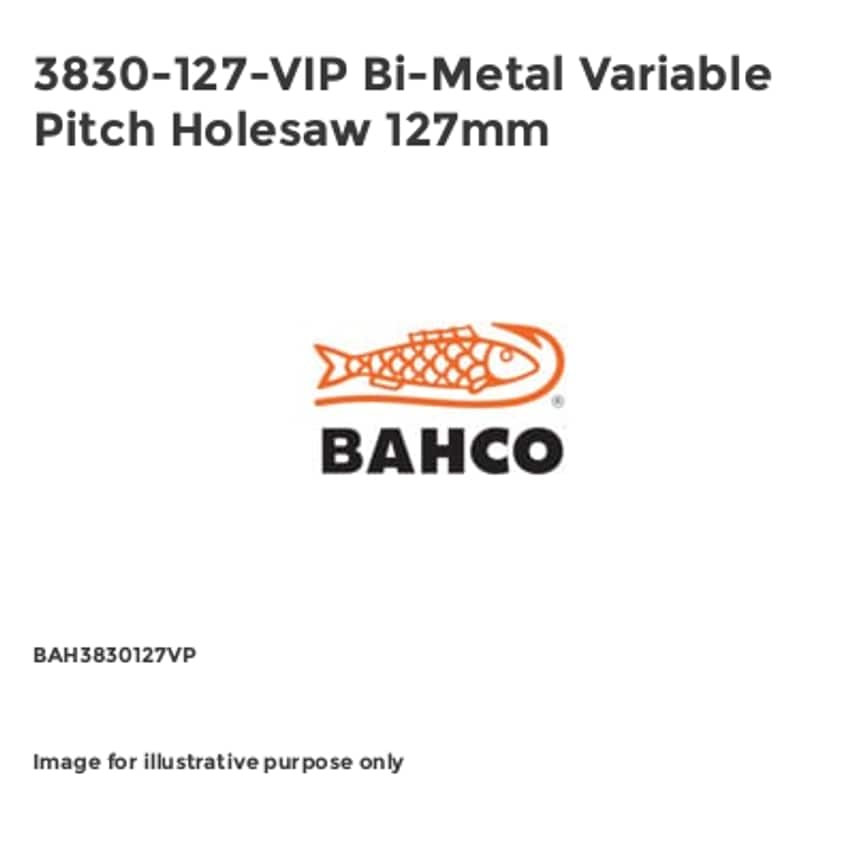 3830-127-VIP Bi-Metal Variable Pitch Holesaw 127mm BAH3830127VP