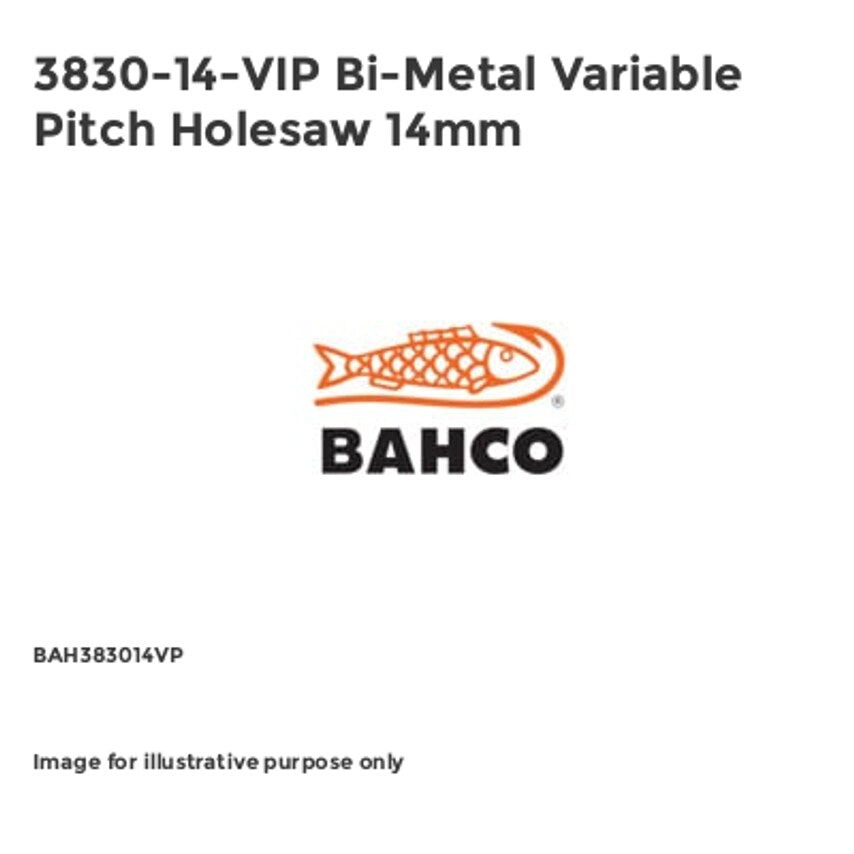 3830-14-VIP Bi-Metal Variable Pitch Holesaw 14mm
