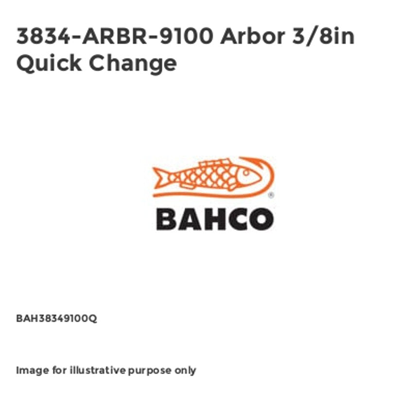 3834-ARBR-9100 Arbor 3/8in Quick Change