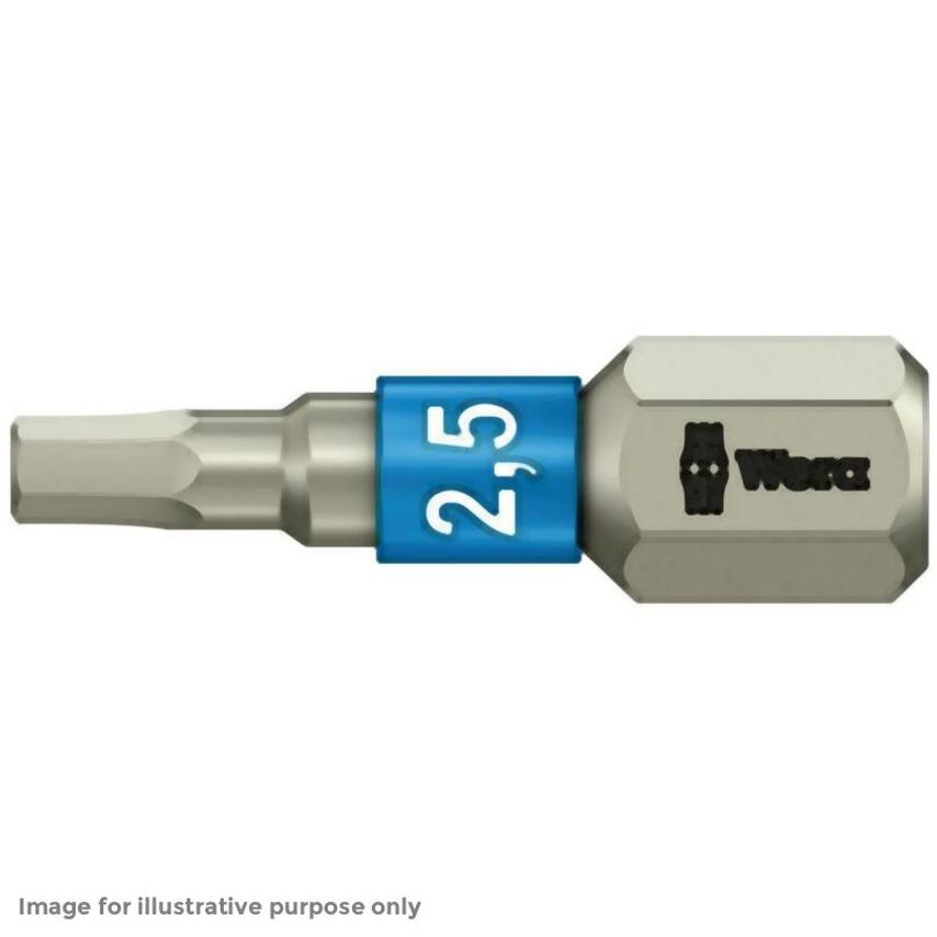 3840/1 TS Torsion Stainless Insert Bit Hex 5.0 x 25mm