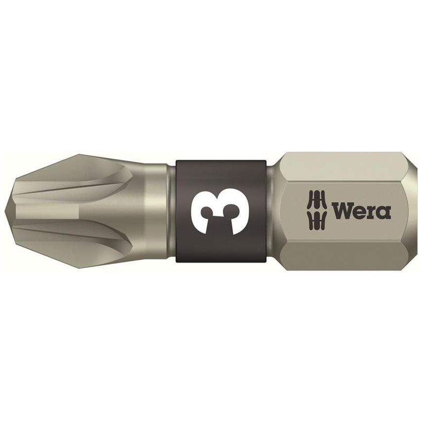 3855/1 TS Pozidriv Torsion Stainless Insert Bit PZ3 x 25mm Carded WER073615