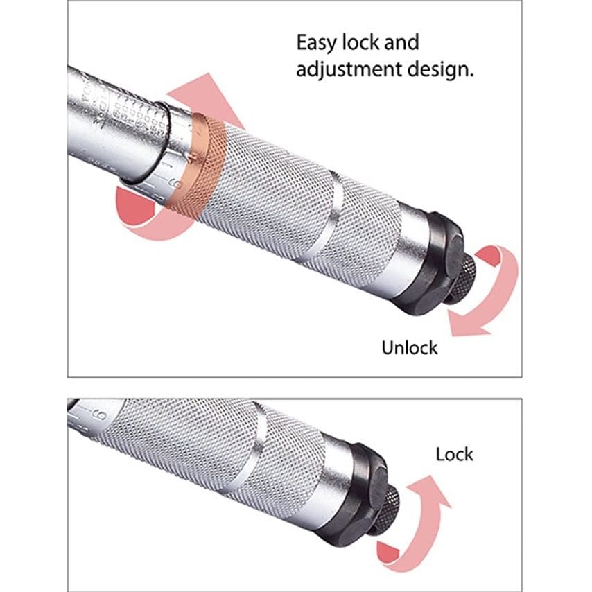 3/8" Drive 24T Torque Wrench 10-110Nm/1.02-11.22 kg-m No-Push Polish Finished BS-3236A