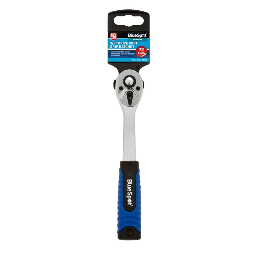 3/8" Drive Soft Grip Ratchet (72 Teeth)