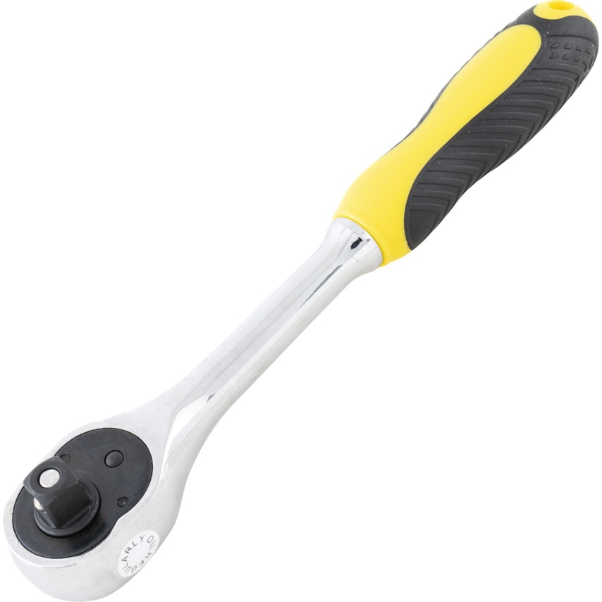 3/8 Square Drive Q/R 72T Ratchet Handle - Rubber"