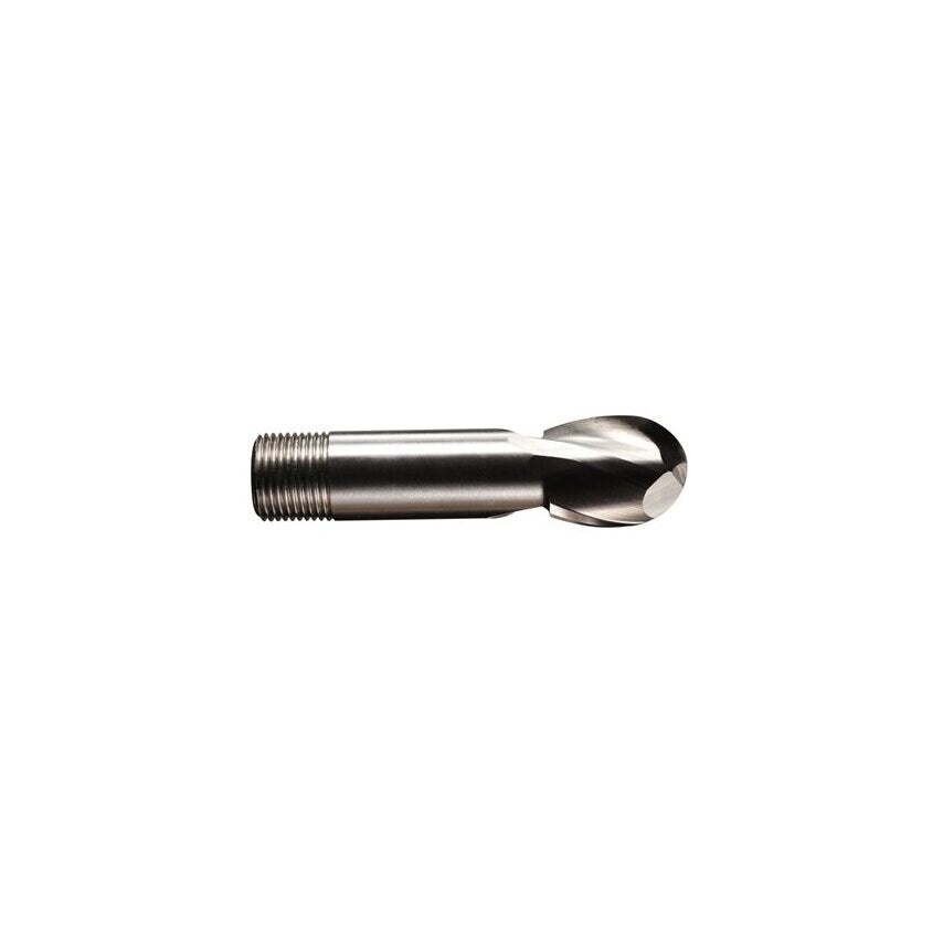 3/8" x 3/8" Shank HSS BS122/4 Normal Series Screw Shank Bright Ballnose Slot Drill