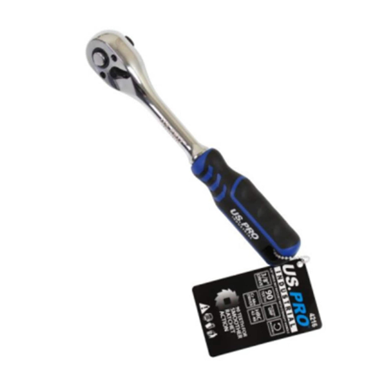 3/8in Dr 90T Ratchet Handle Straight