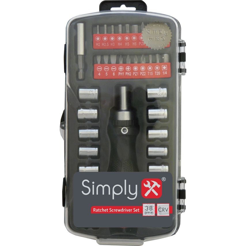 38pc Ratchet Screwdriver Set - BSCR06