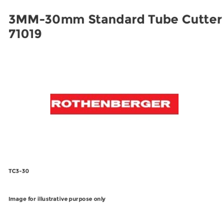 3MM-30mm Standard Tube Cutter 71019 TC3-30
