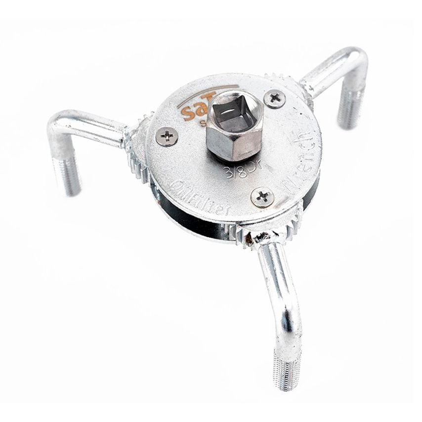 3 Leg 2 Way Oil Filter Claw Wrench 1/2" & 3/8" Removal Tool Fuel 75-120mm