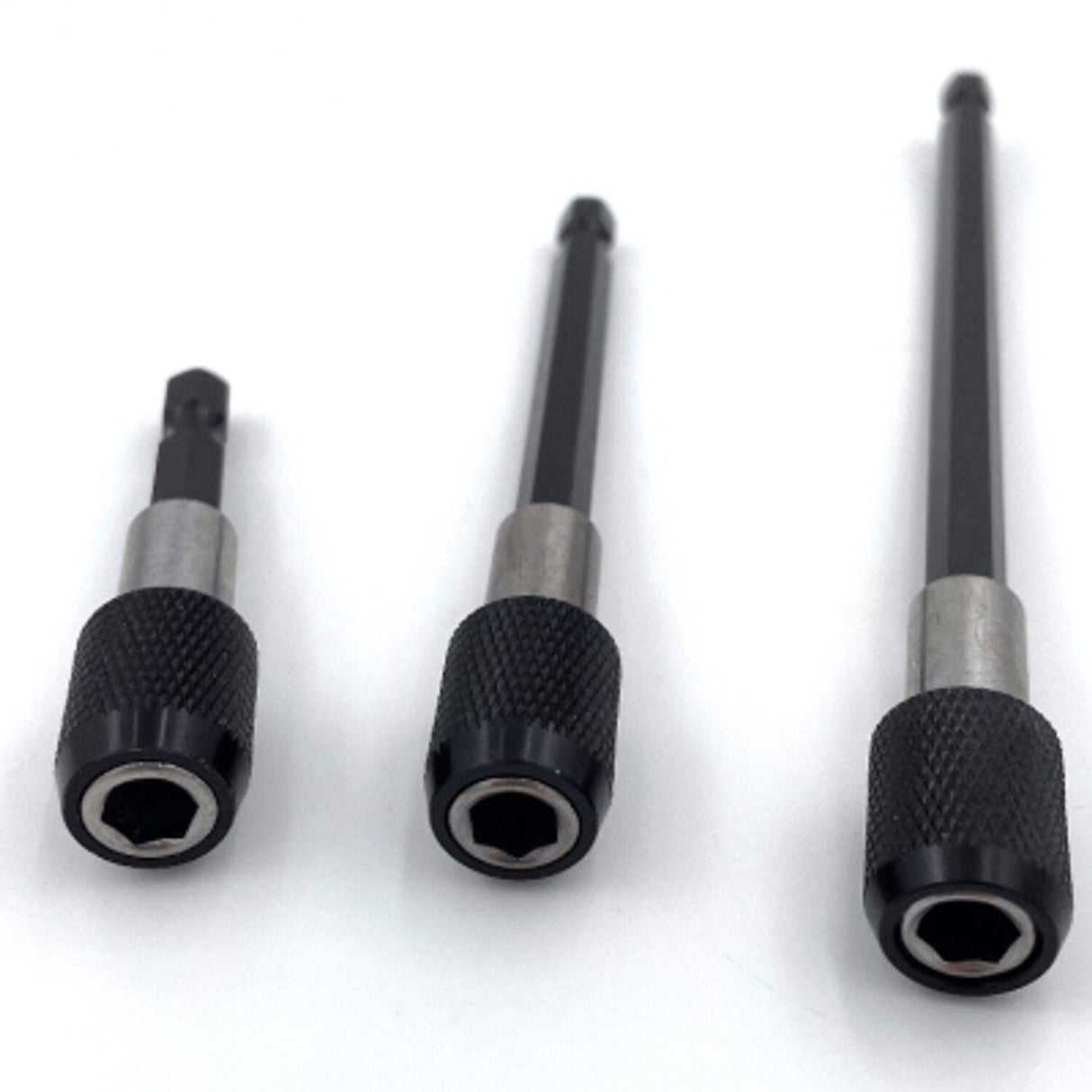 3 Piece 1/4in Drive Magnetic Quick Release Bit Extensions
