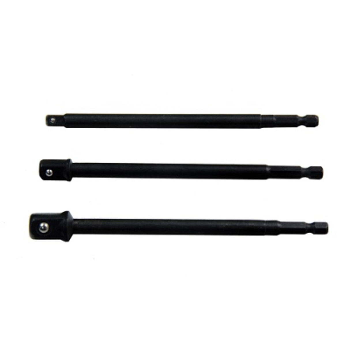 3 Piece 150mm Socket Adapter Set 1/4in 3/8in 1/2in Drive