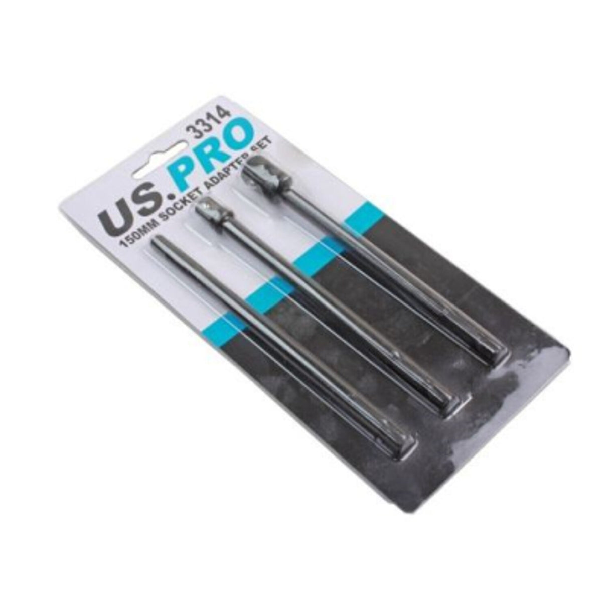 3 Piece 150mm Socket Adapter Set 1/4in 3/8in 1/2in Drive