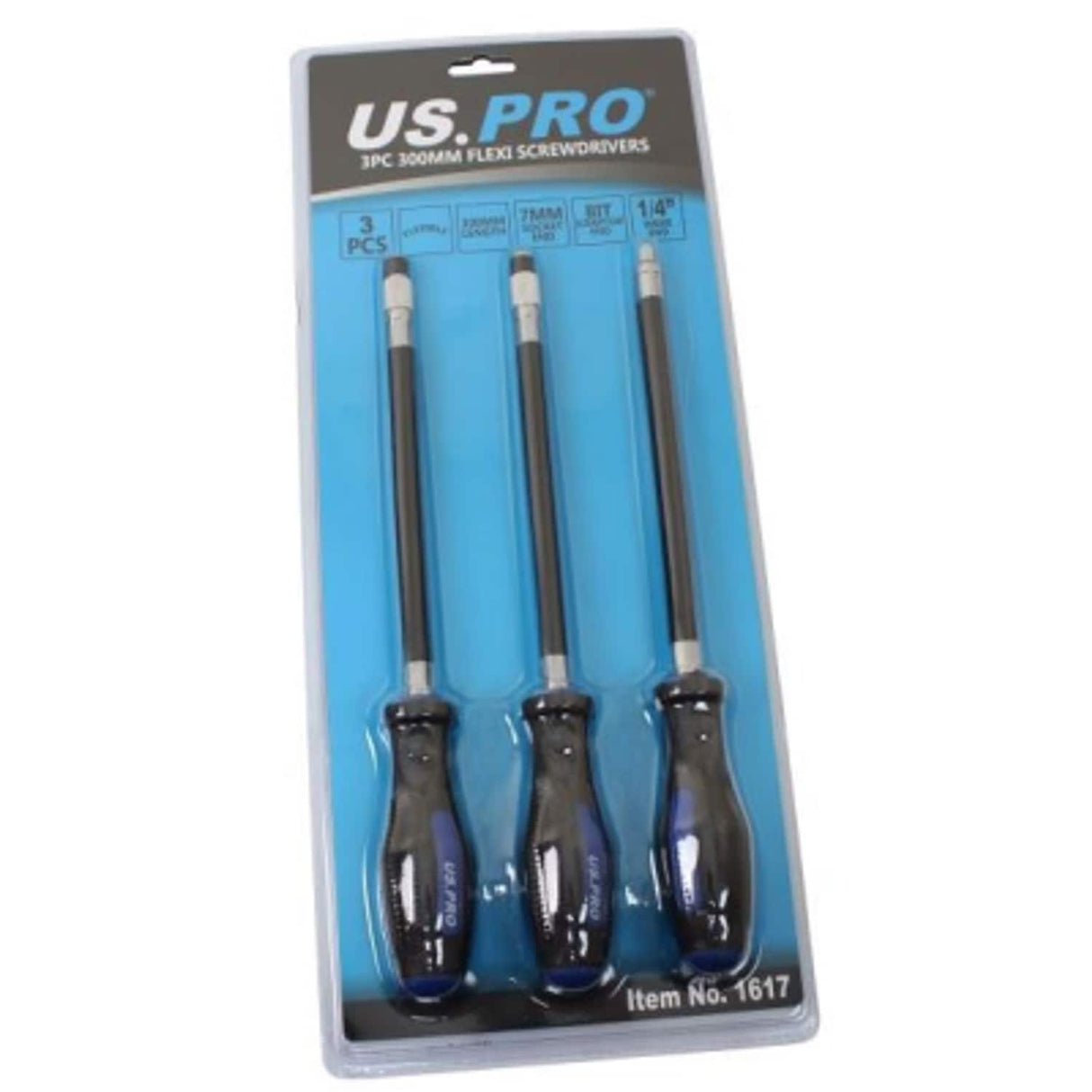 3 Piece 300MM Flexi Screwdrivers